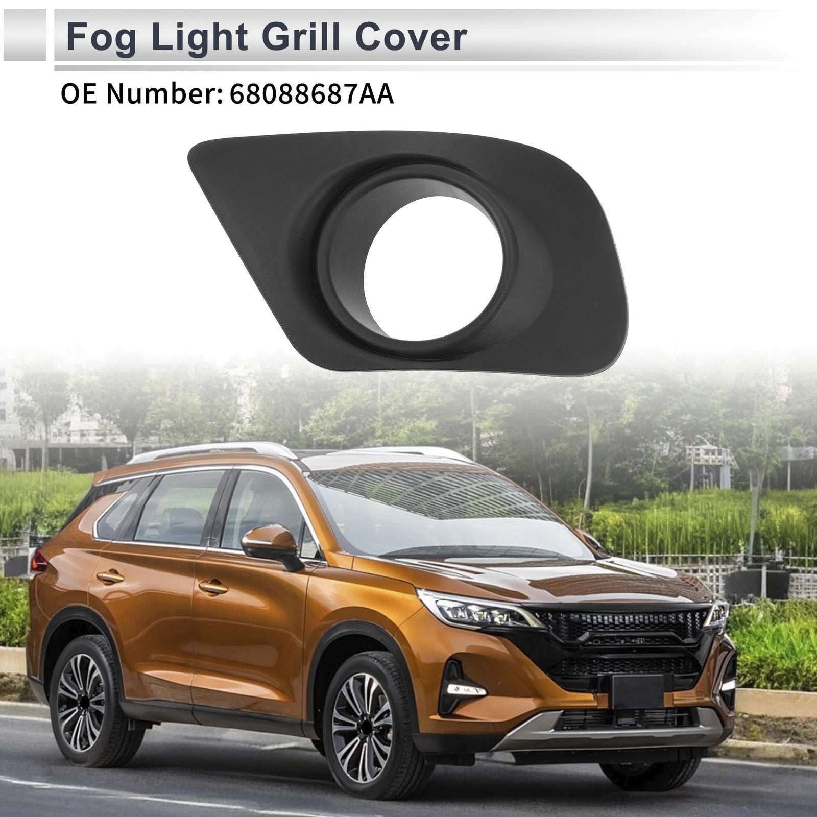 Front Left Fog Light Grill Replacement for Dodge Journey (2011–2018)