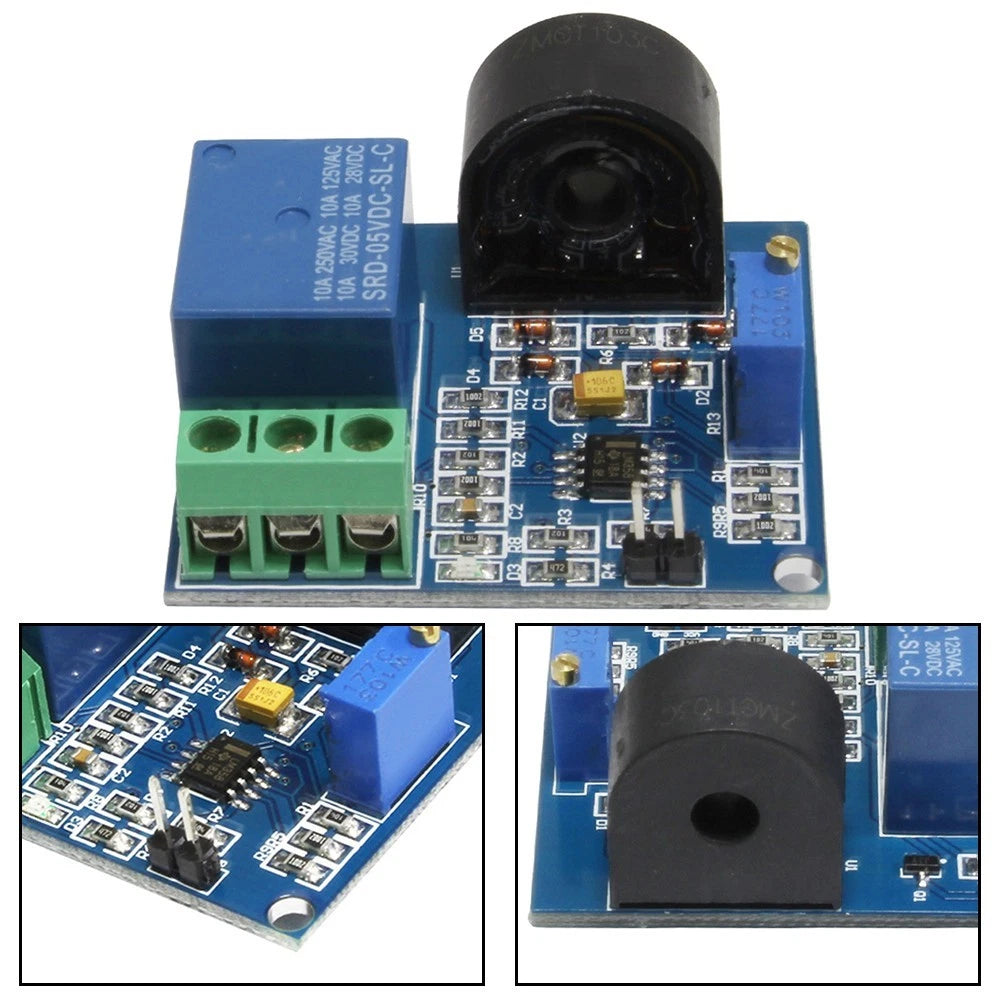 Automatic Disconnect AC Current Sensor 5A NO/NC Relay Contacts