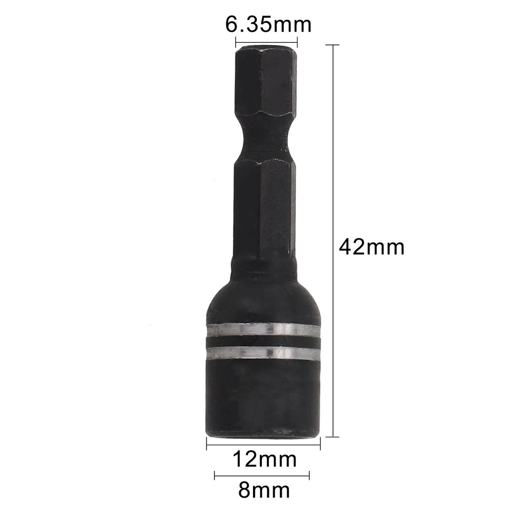 8mm Hex Shank Magnetic Nut Driver Adapter for Various Drills (Universal)