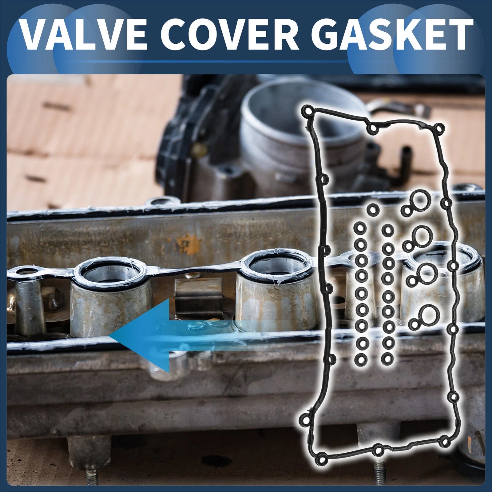 Valve Cover Gasket Set Replacement for Dodge Dart 2013–2016 2.4L L4