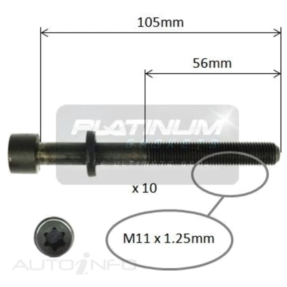 Engine Cylinder Head Bolt Set for Holden Astra TS 2.0L Z20LET (2003–2004)