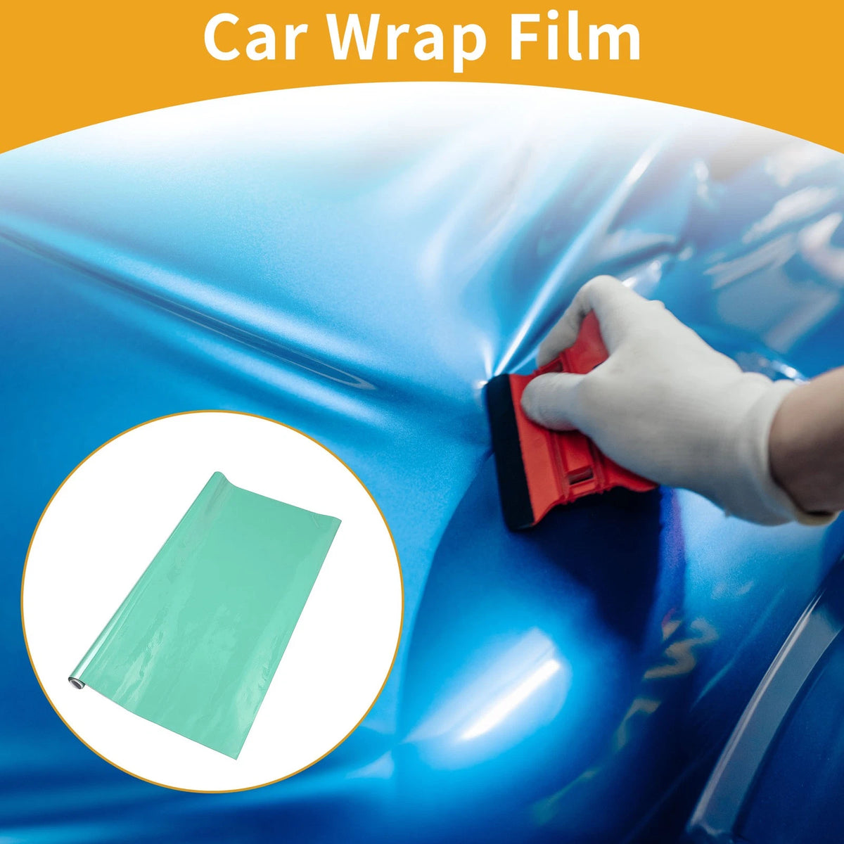 Turquoise Vinyl Wrap Film for Car (90x152cm)