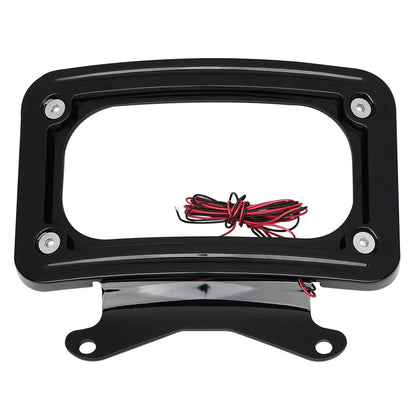 Rear Curved License Plate Frame with LED Light for Harley Touring (2014–2023)