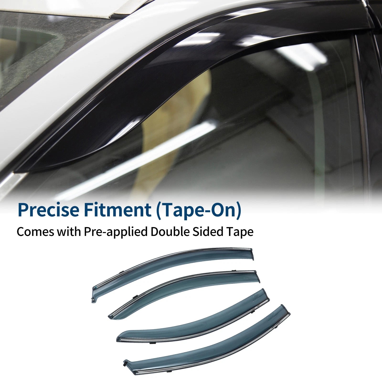 Car Window Deflectors Side Vent Visors for Chevrolet Aveo Sedan (2007–2010)