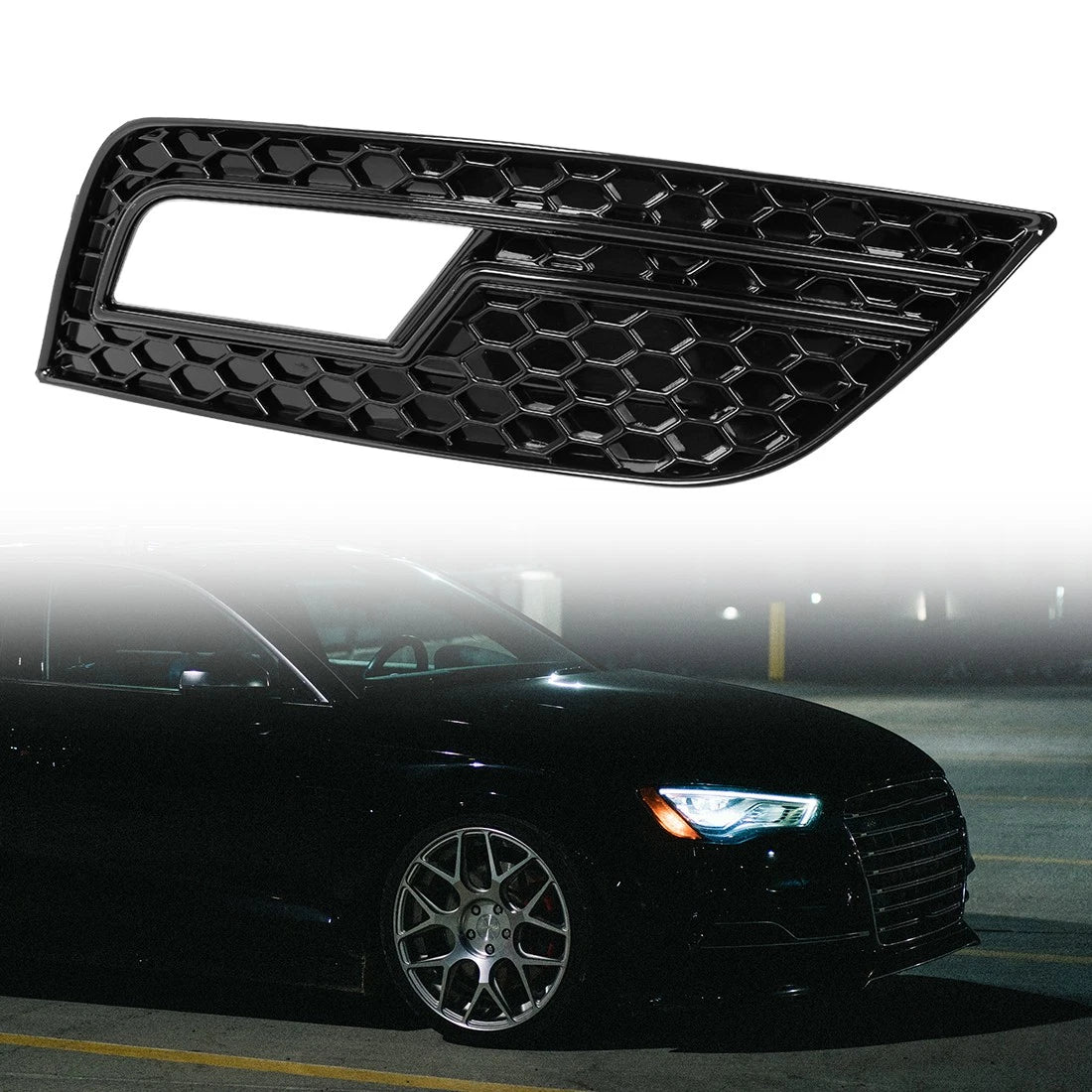 Front Right Fog Light Grille Cover Trim Replacement for Audi A4L (2013–2016)