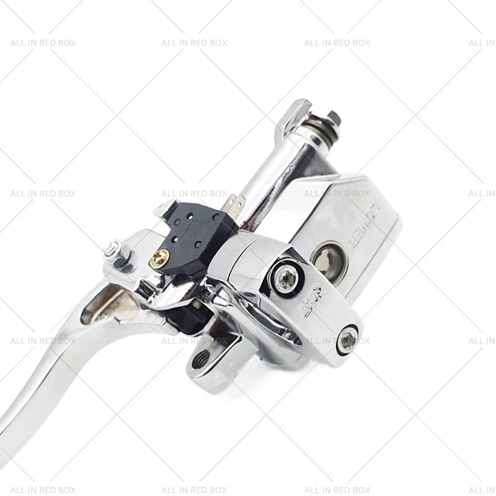 1" Chrome Brake Master Cylinder Clutch Lever for Harley
