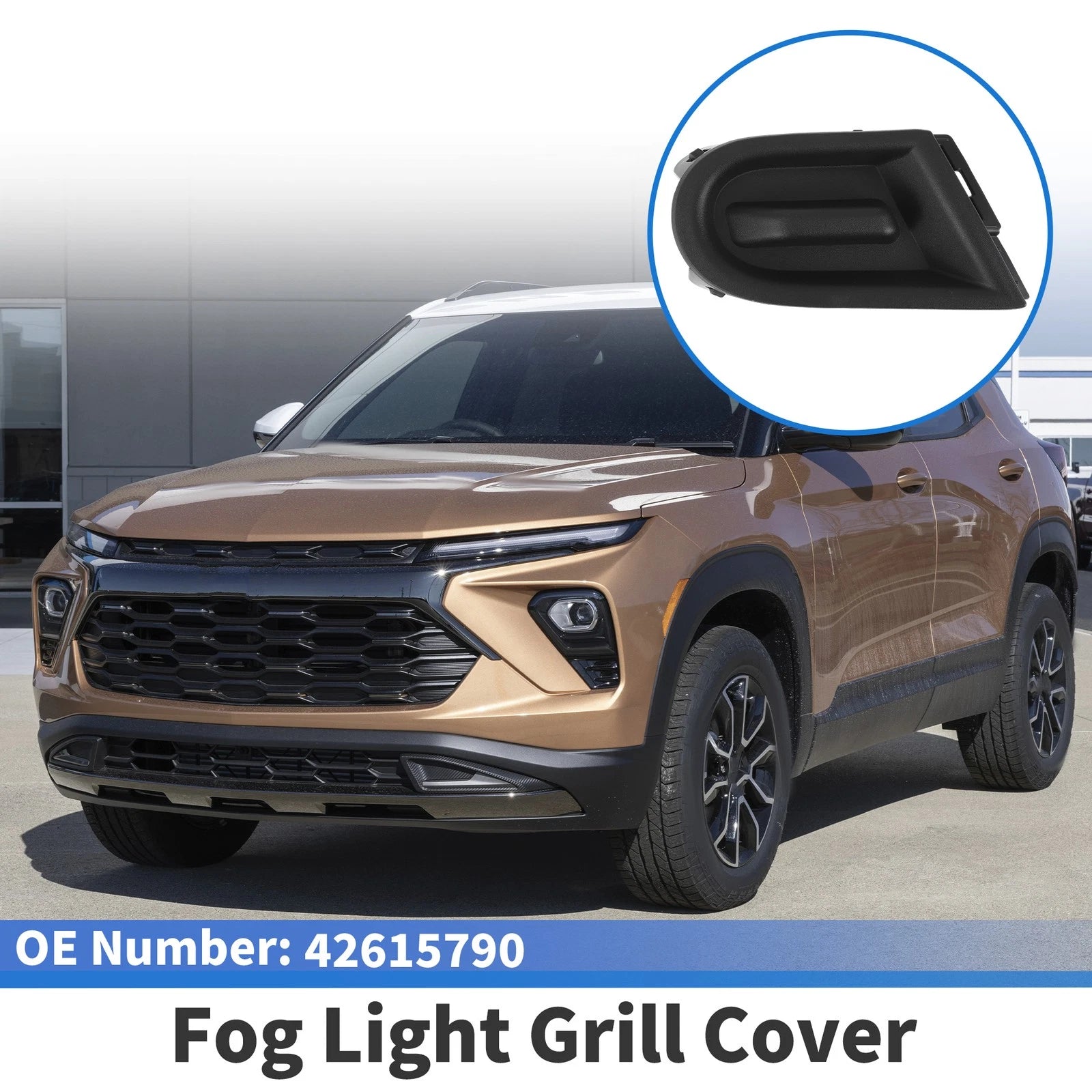 Front Left Fog Light Grill Replacement for Chevrolet Trailblazer (2021–2023)