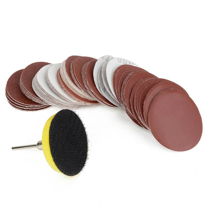 Set of 10 Sanding Discs for Woodworking (2 Inch)
