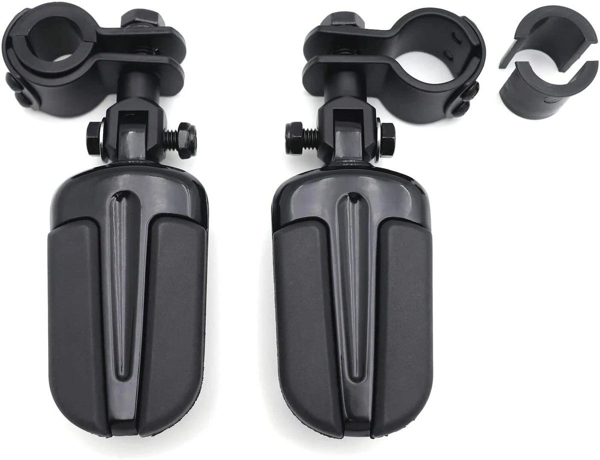 Black Highway Slipstream FootPeg Clamp Set for Harley Sportster 883 1340 (1" & 1 1/4")