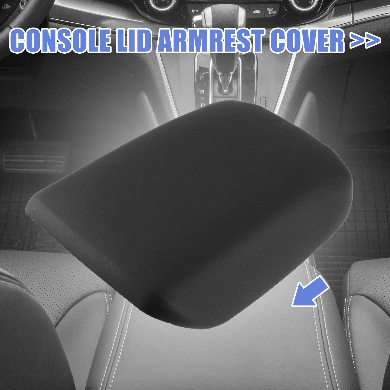 Console Lid Armrest Cover for Honda CRV 2012–2016 Armrest Cover Pad Black