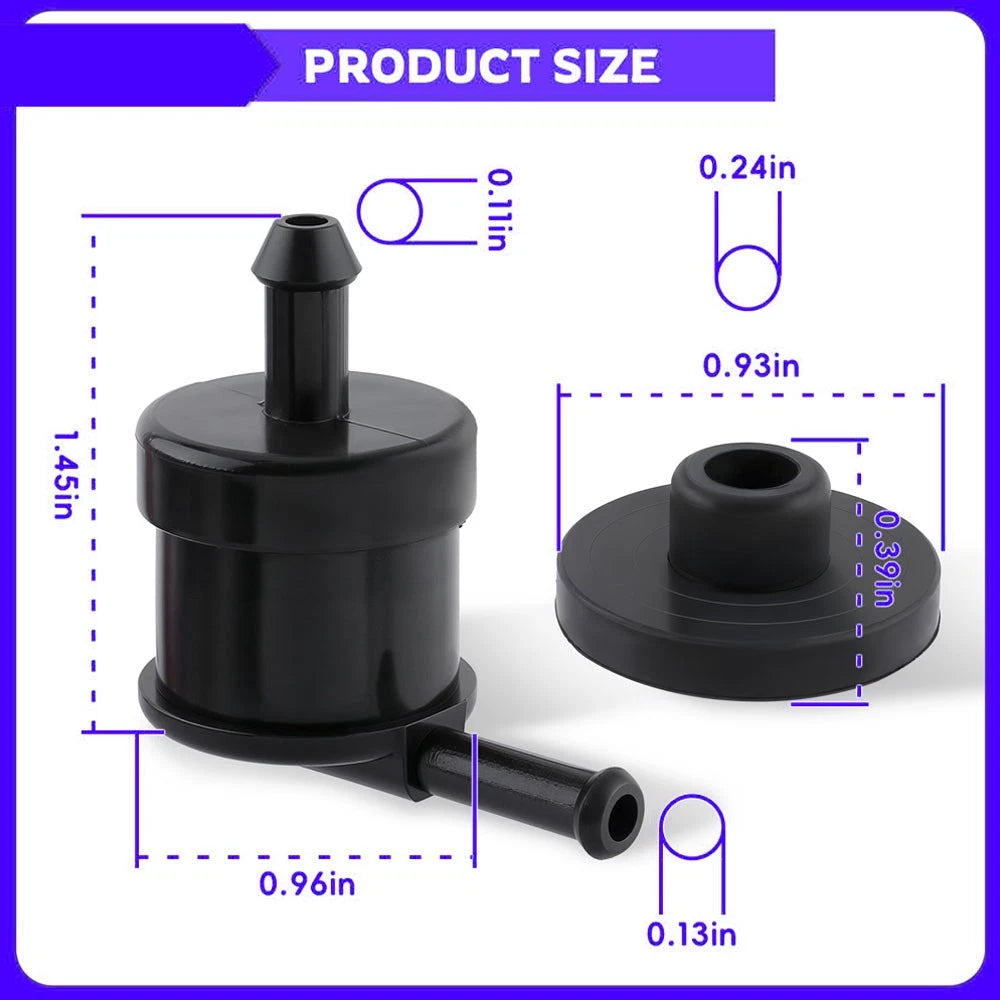 Fuel Check Valve & Grommet for Husqvarna Jonsered Craftsman (576618101, 584648201)