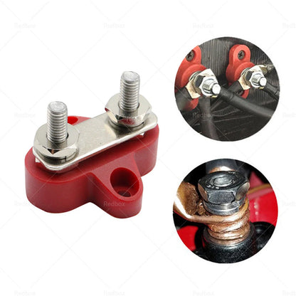 M6 Bus Bar Terminal Block for Heavy Duty Power Distribution (Dual Red)