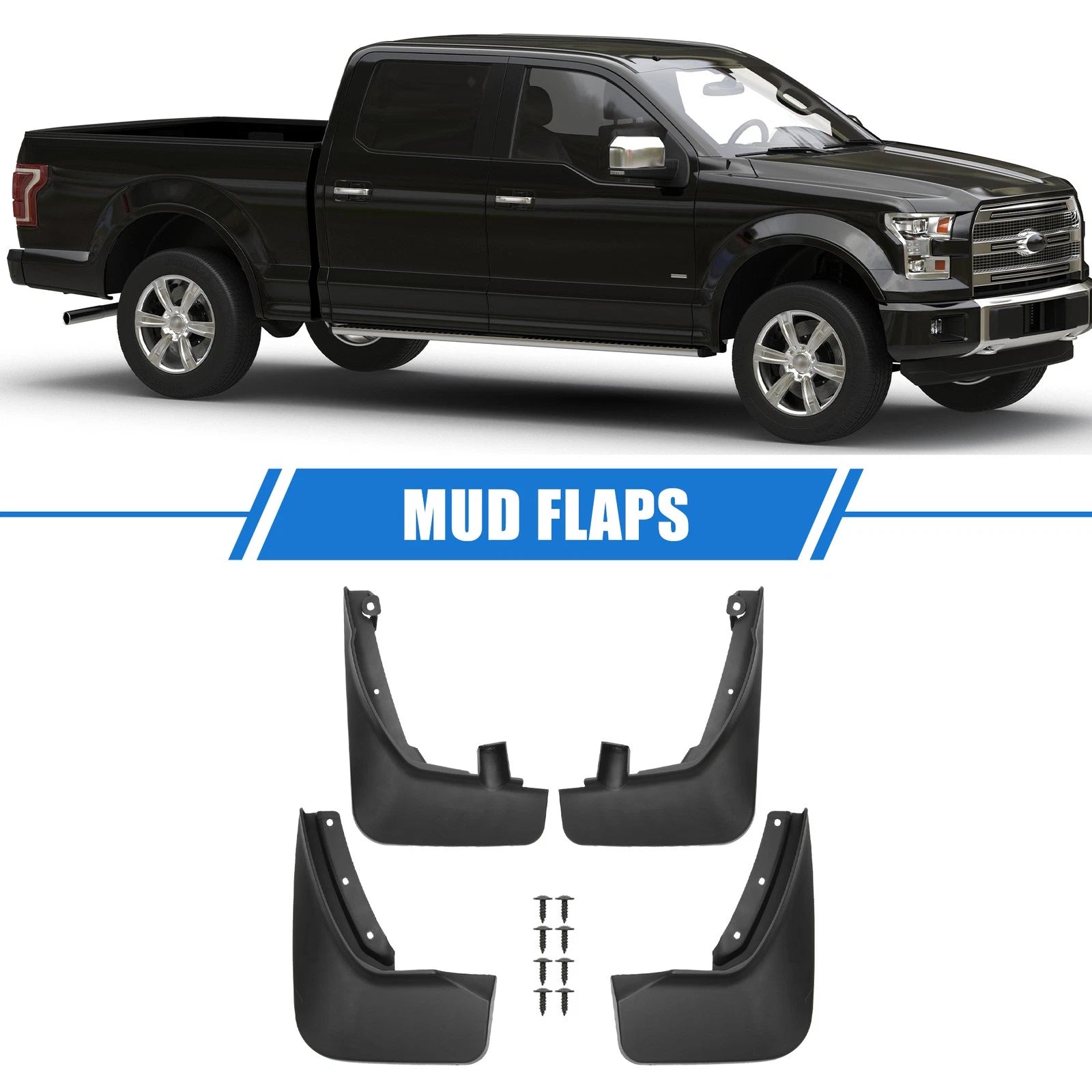 Mud Flaps Kit for Ford Explorer (2020–2024) Front Rear Splash Guards