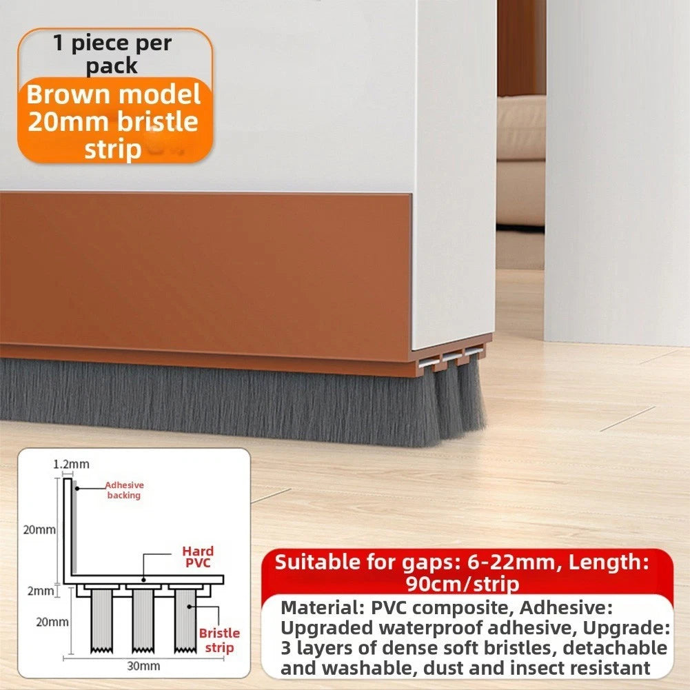 Self PVC Door Seal Strip for Draft and Noise Reduction