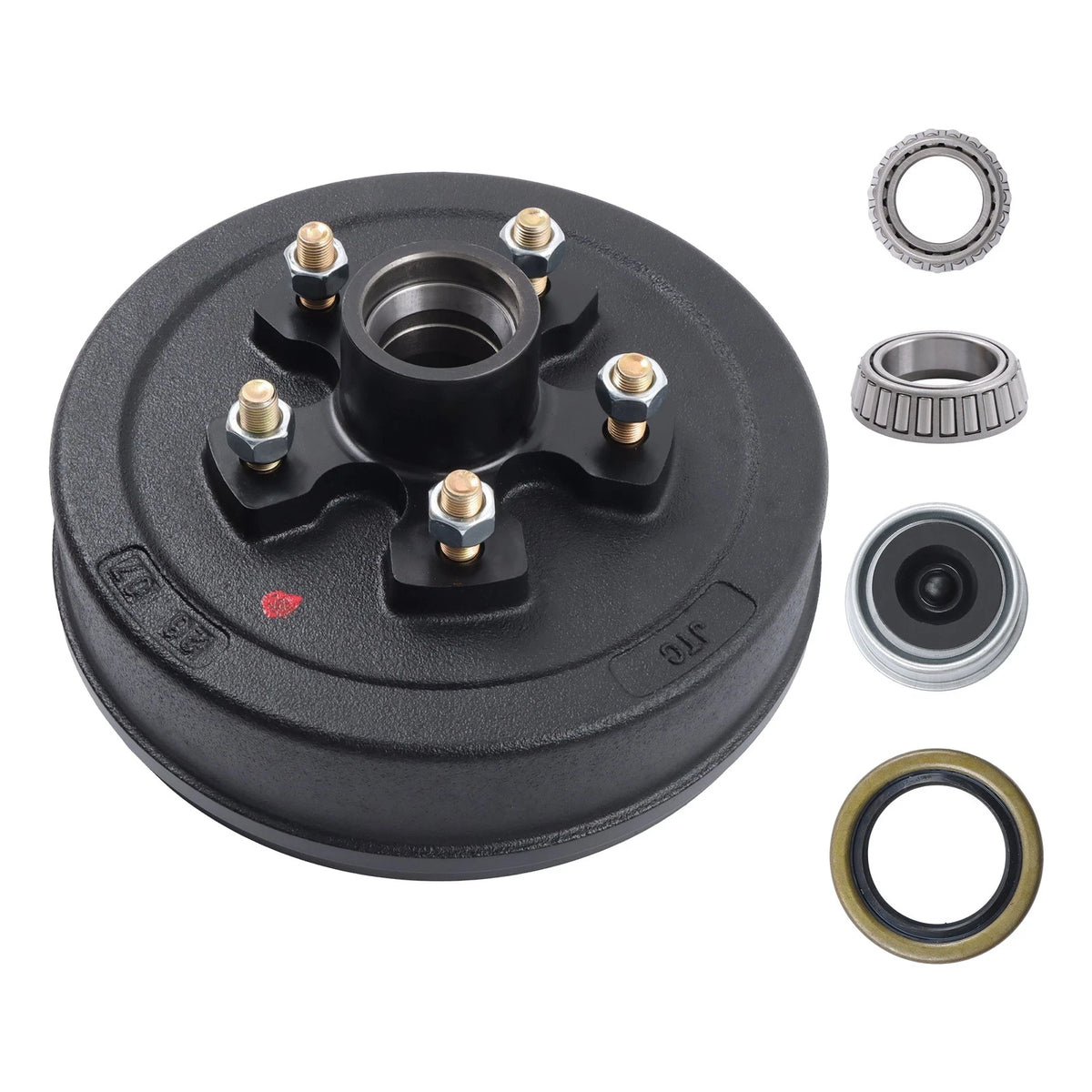 5 on 5" Trailer Brake Hub Drum Kits for 3500 lbs Axle (10" x 2-1/4")