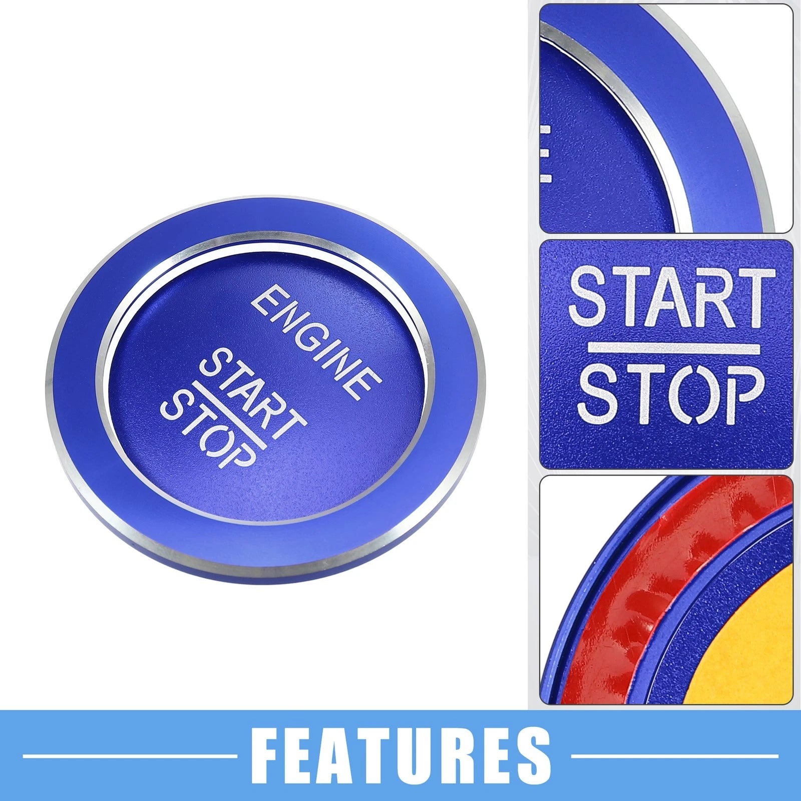 Engine Start Stop Button Cover Sticker Replacement for Mercedes-Benz B C GLC (2012–2023)