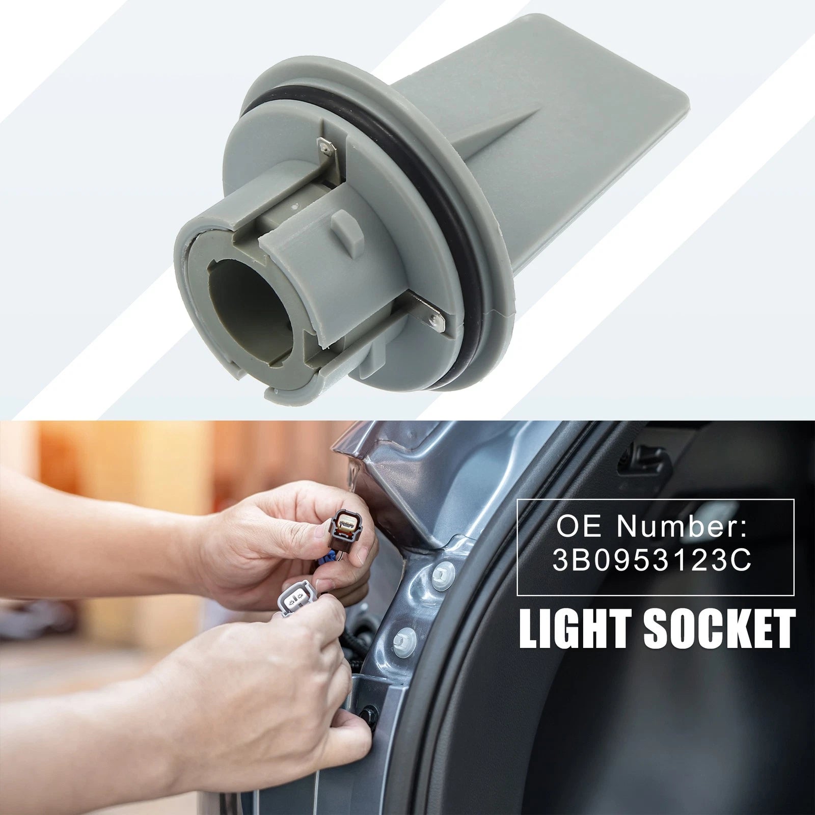 Side Repeater Indicator Light Bulb Socket 3B0953123C for Audi A6 (1998–2005)
