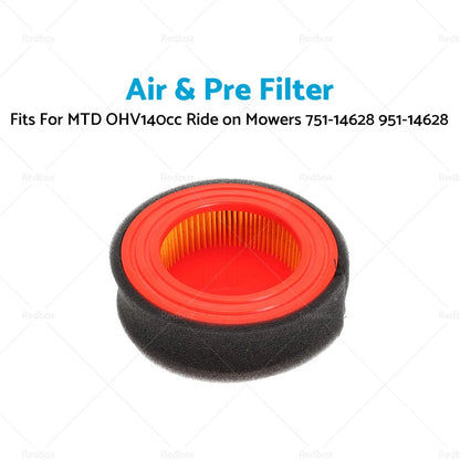 Air & Pre Filter for MTD OHV140cc Ride on Mowers (751-14628, 951-1462)