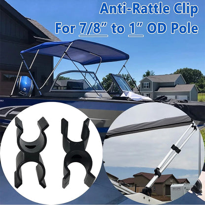 2Pcs Nylon Tube Rod Holder Clips For Securing Boat Hook/Ladder/Pole Stern Light