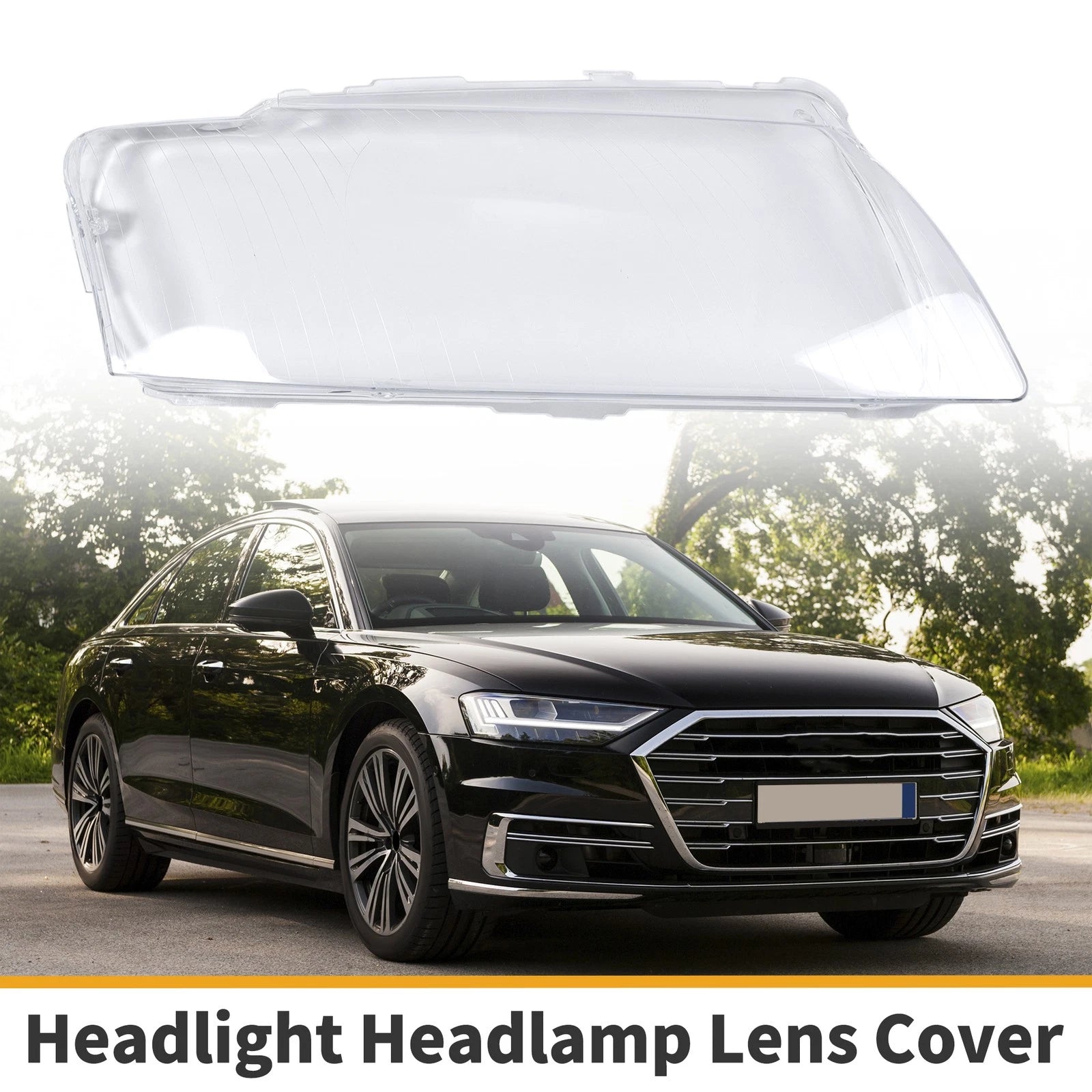 Headlight Lens Cover Front Right Replacement for Audi A8 (2004–2009)