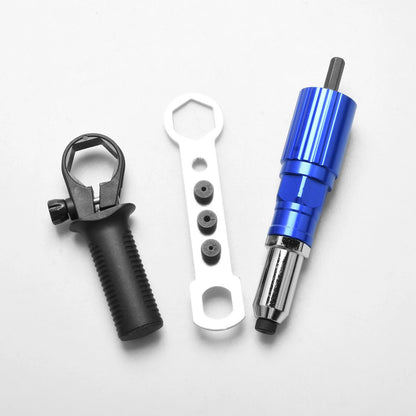 Rivet Gun Adapter Set for Electric Drill (3/32-3/16, 1/4 Hex Shank)