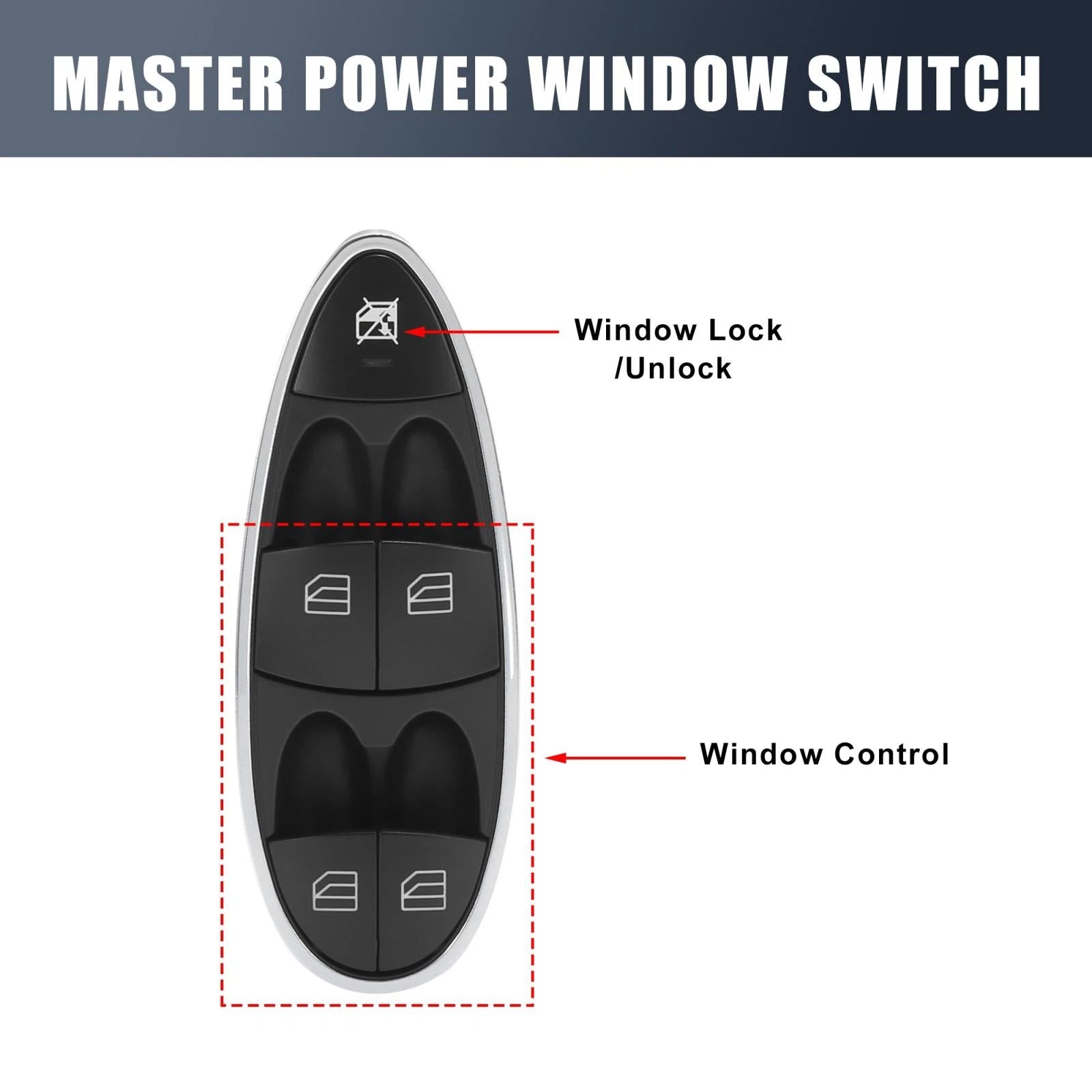 Power Window Switch Driver Side Replacement for Mercedes-Benz E280 (2007)