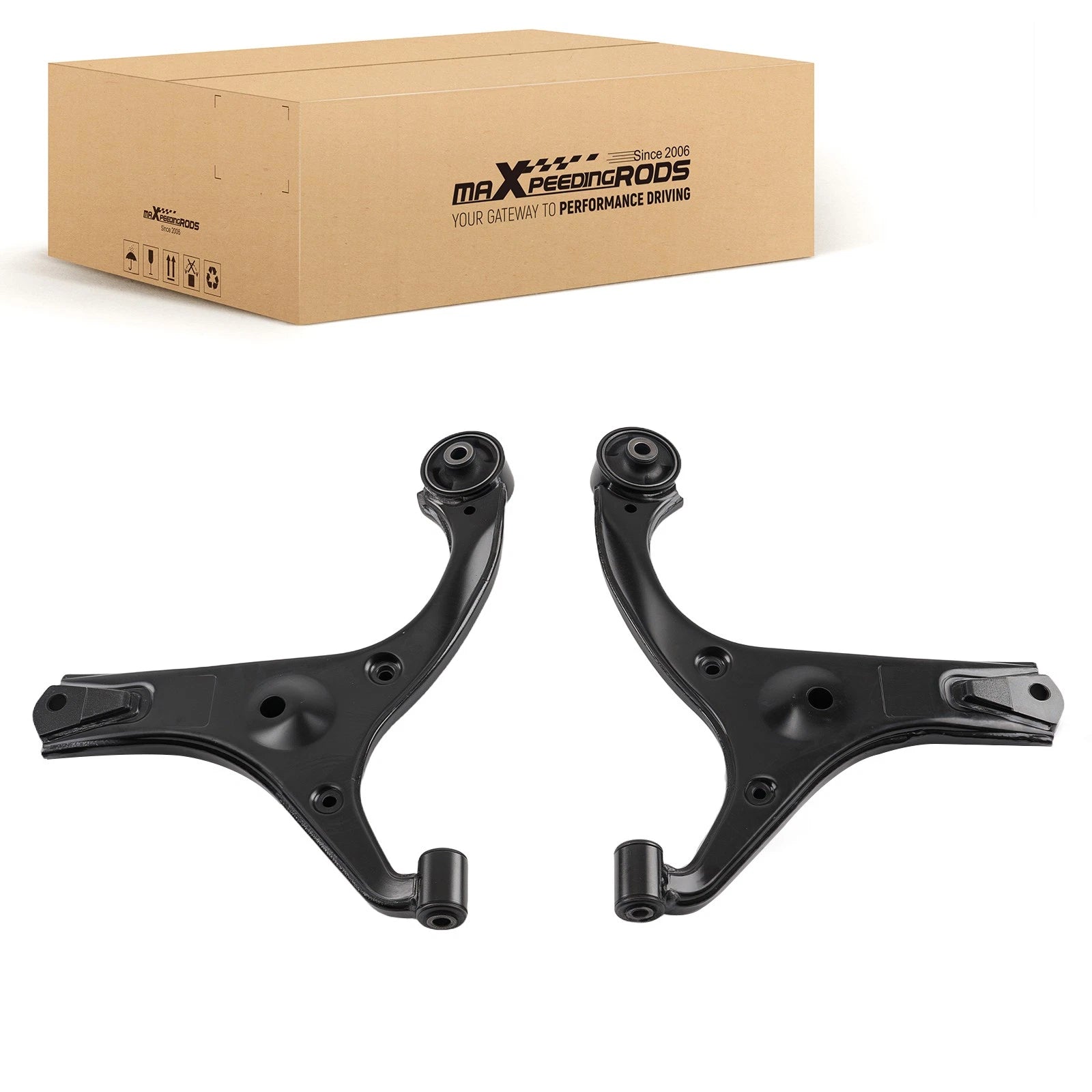 2X Front Lower Control Arms Kit for Hyundai Accent, Kia Rio (2006–2017)