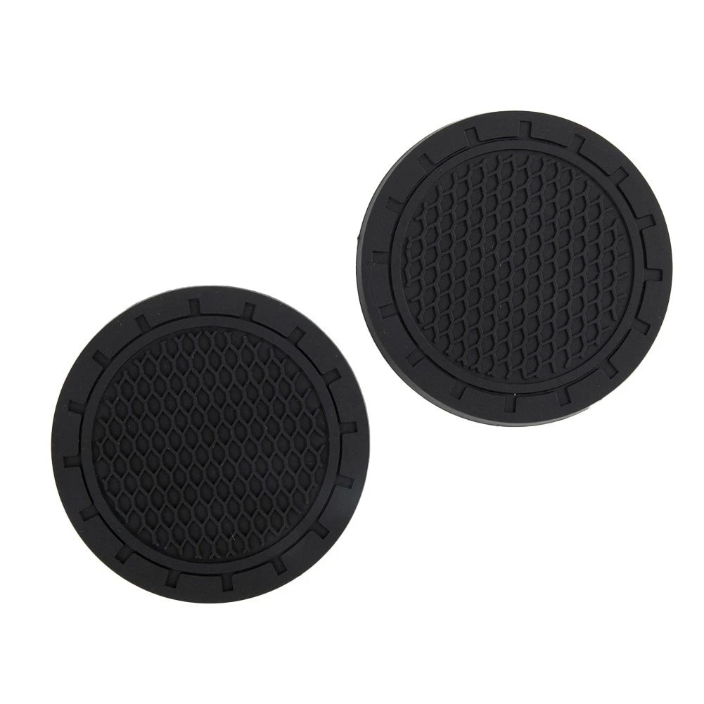 2X Rubber Car Coasters for Universal Fit (Non-slip)
