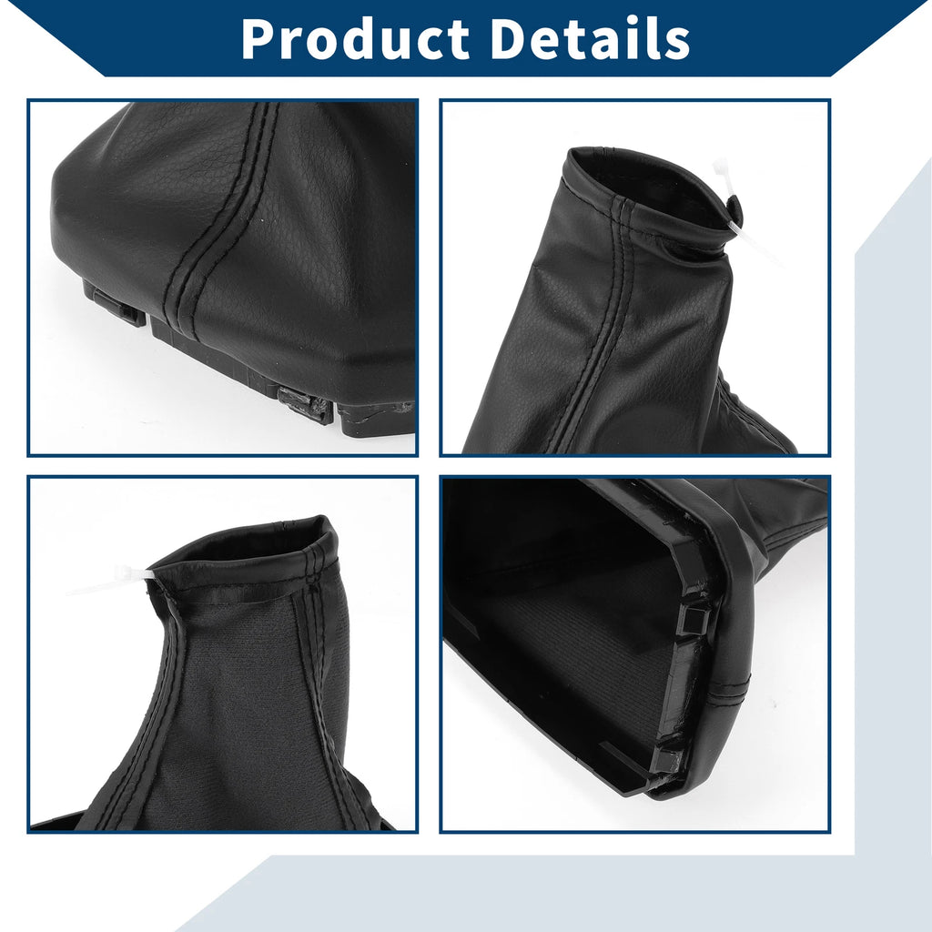 1 Pc Gear Shift Stick Gaiter for Opel Corsa C (2000–2003) Black Leather