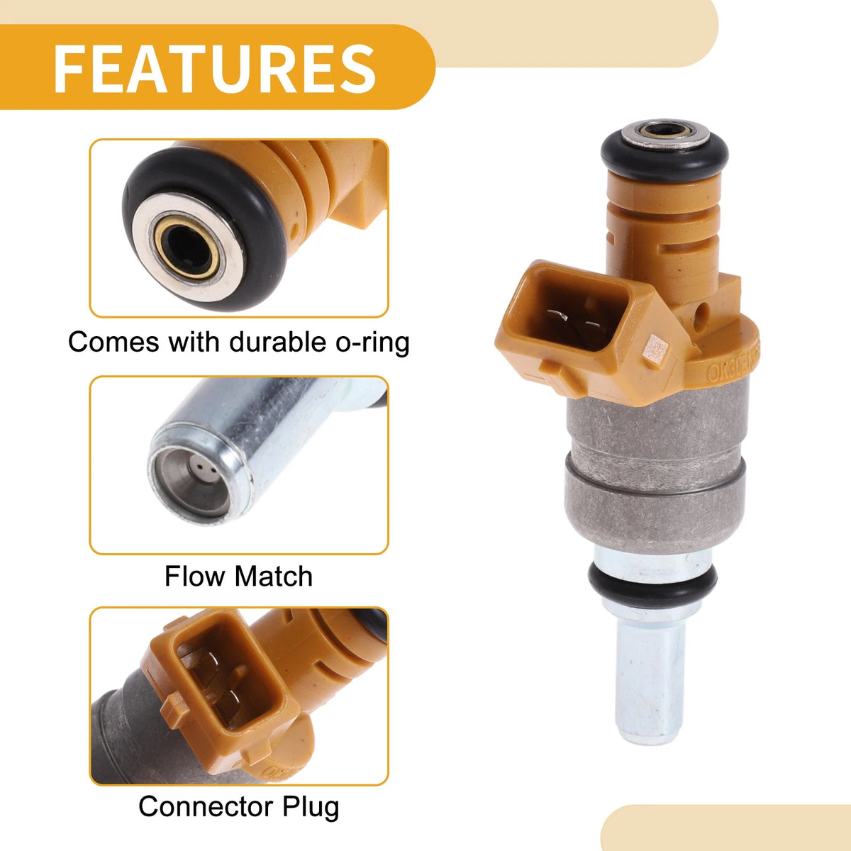 1 Pcs Fuel Injector No.OK30E13250 for KIA RIO 1.5L 1.6L (2001–2005)