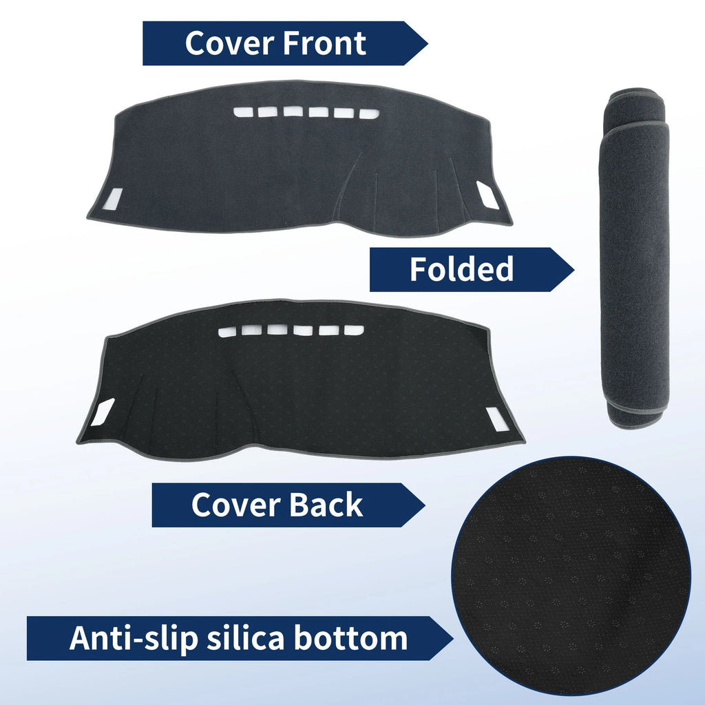 Dash Cover Set for Renault Clio 5 (2018–2025) Polyester Gray