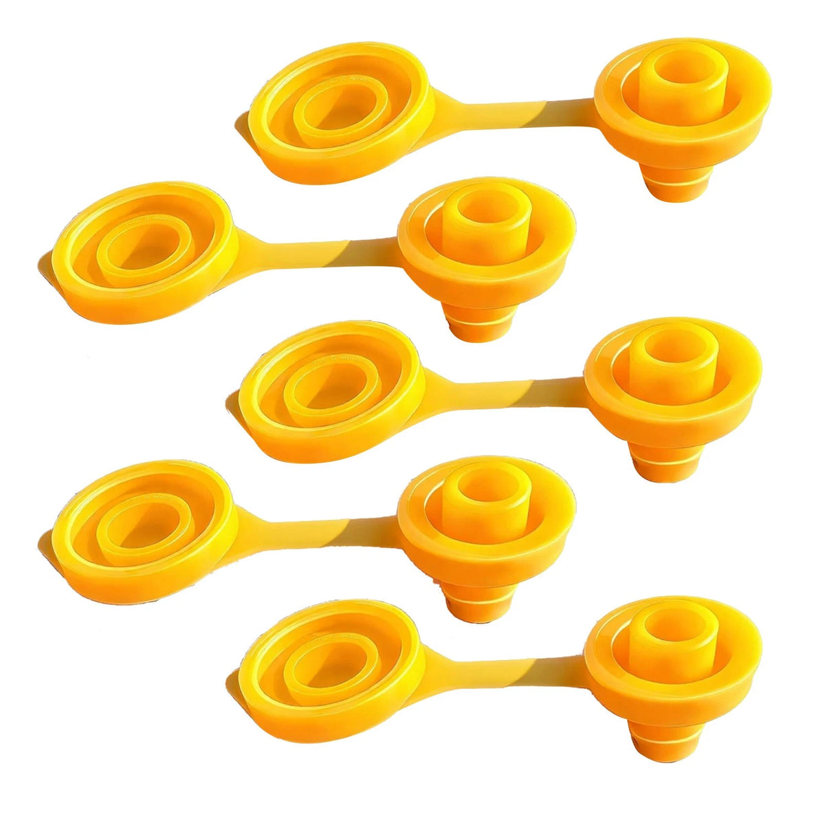 5PCS Yellow Plastic Gas Can Vent Caps 8mm Push-In (Universal Fit)