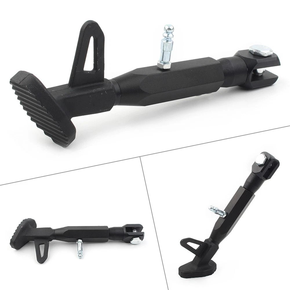 Metal Adjustable Kickstand Foot Side Stand For Motorcycle Universal New Black