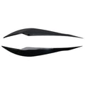 2X Headlight Eyebrow Trim for Car (ABS Plastic, Black)