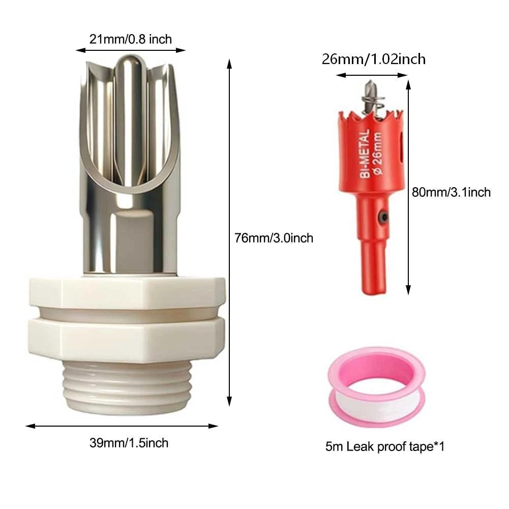 Automatic Drinking Spout Kit for Swine (Connector & Hole Opening Tool)