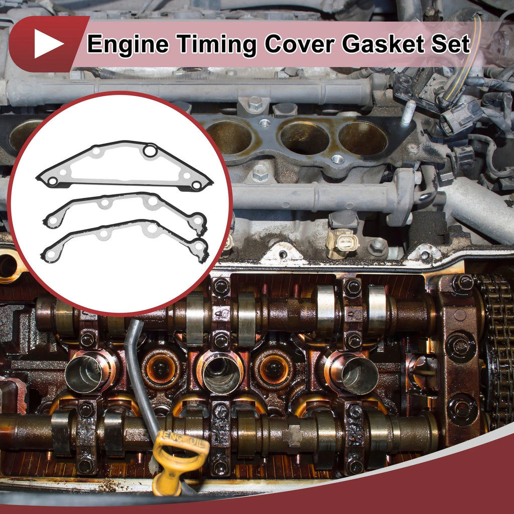 Engine Timing Cover Gasket Set Replacement for BMW 545i 4.4L 4.8L (2004–2009)