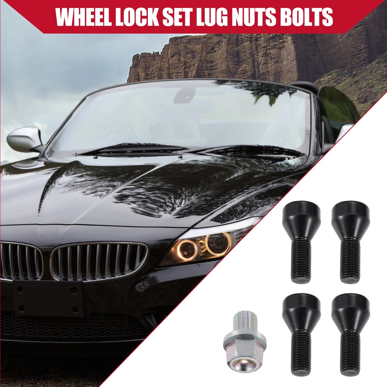Wheel Lock Set Lug Nuts Bolts for BMW 3 Series 5 Series Z4 (2000–2016)