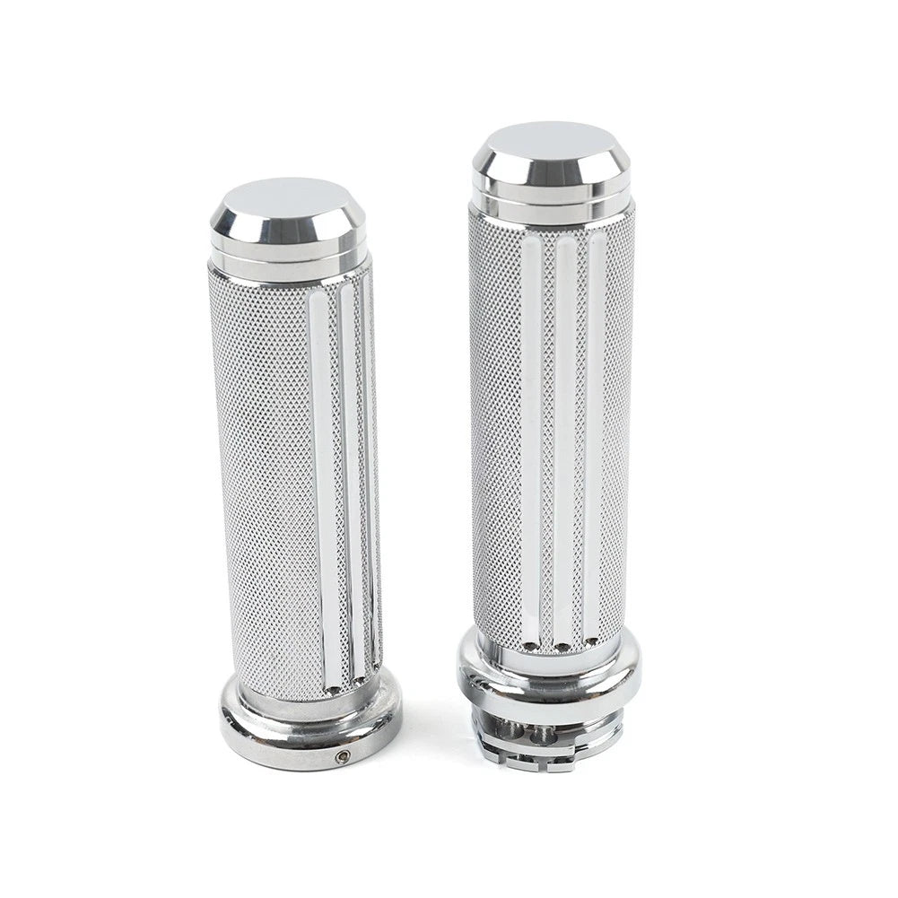 Chrome Handlebar Hand Grips for Harley Heritage Softail Dyna (1991–2023)