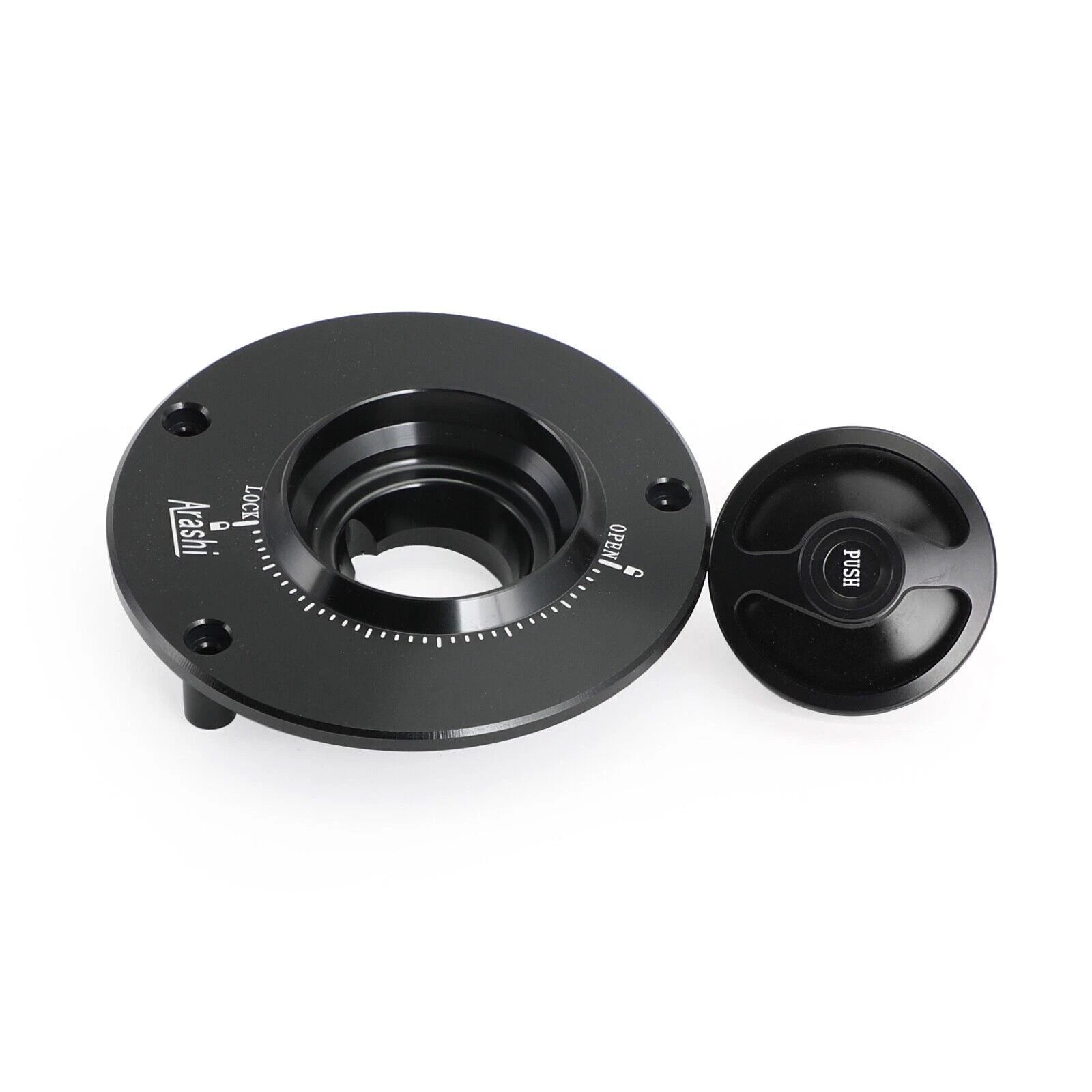 CNC Keyless Fuel Gas Tank Cap Black for Honda CBR600RR CBR1000RR (2004–2019)