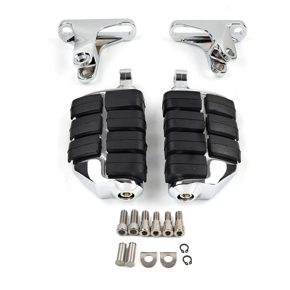 1Pair Rear Passenger Footpeg Mount Bracket For Harley Electra Street Glide 1993+