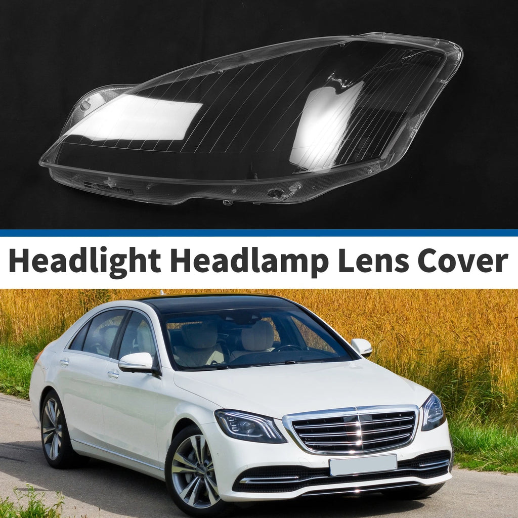 Headlight Lens Cover Front Left Replacement for Mercedes S-Class (2006–2009)