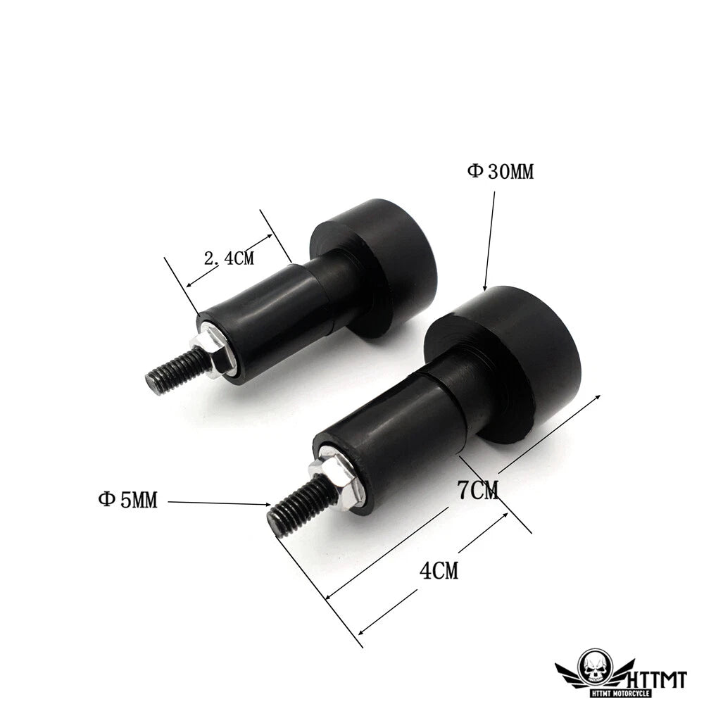 2X Handle Bar End Plug Grip Caps for Motorcycle (22mm)