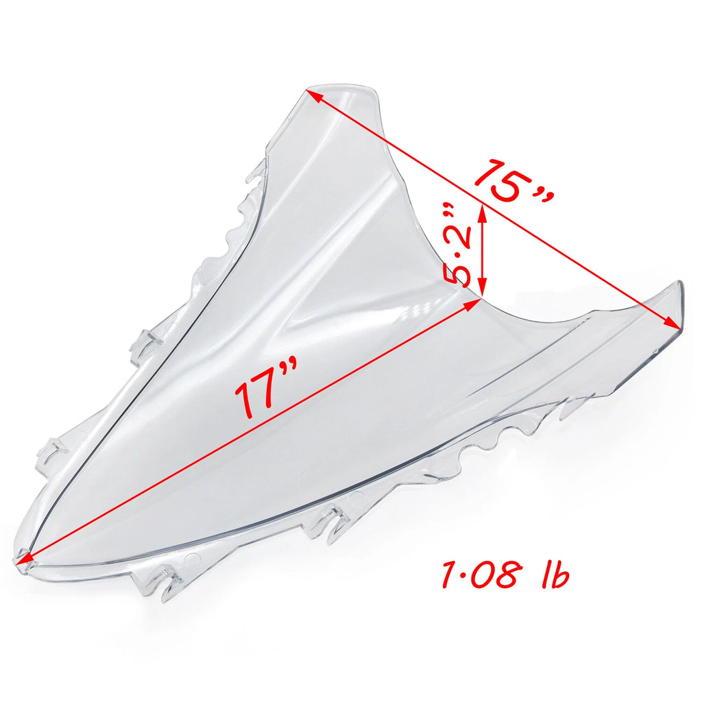 Clear Double Bubble Windshield for Yamaha YZF-R1 (2007–2008)