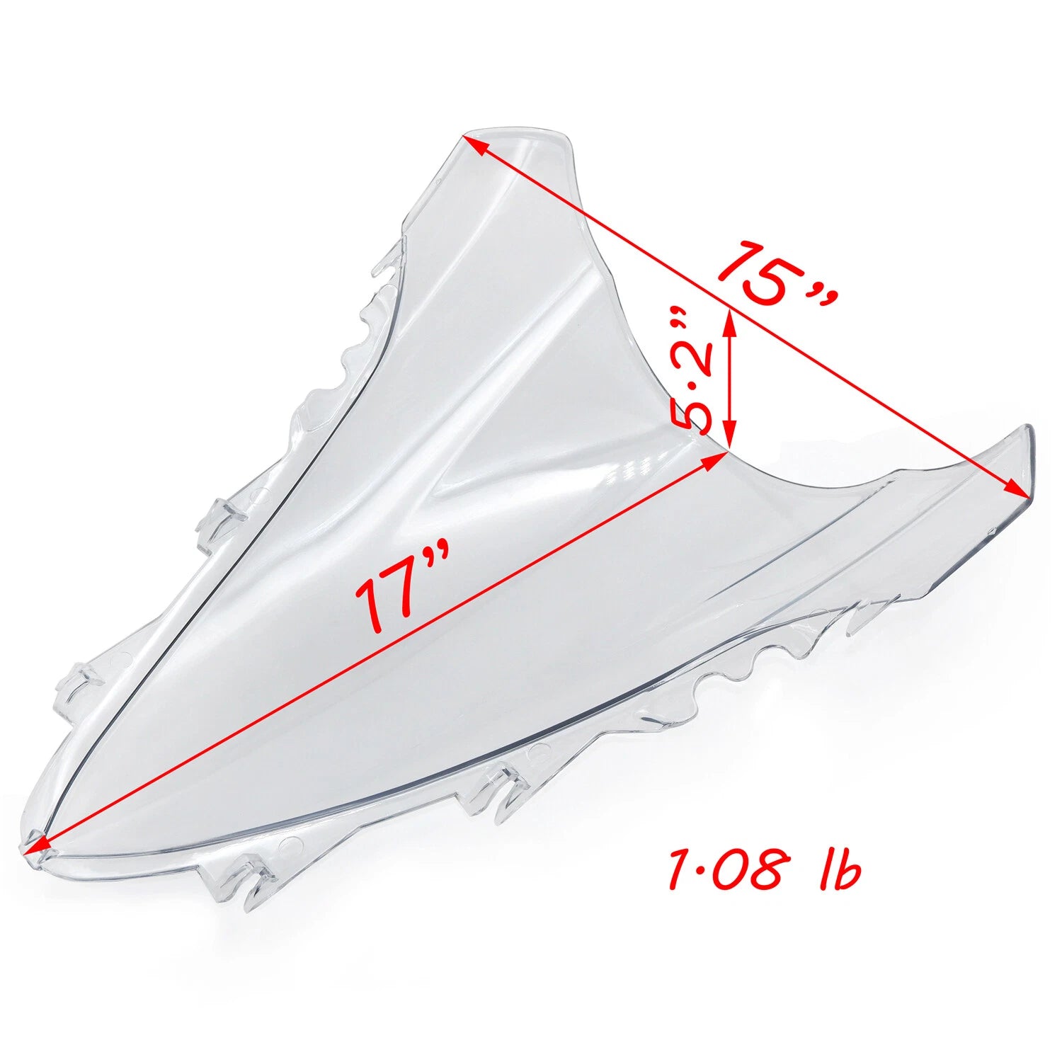 Clear Double Bubble Windshield for Yamaha YZF-R1 (2007–2008)