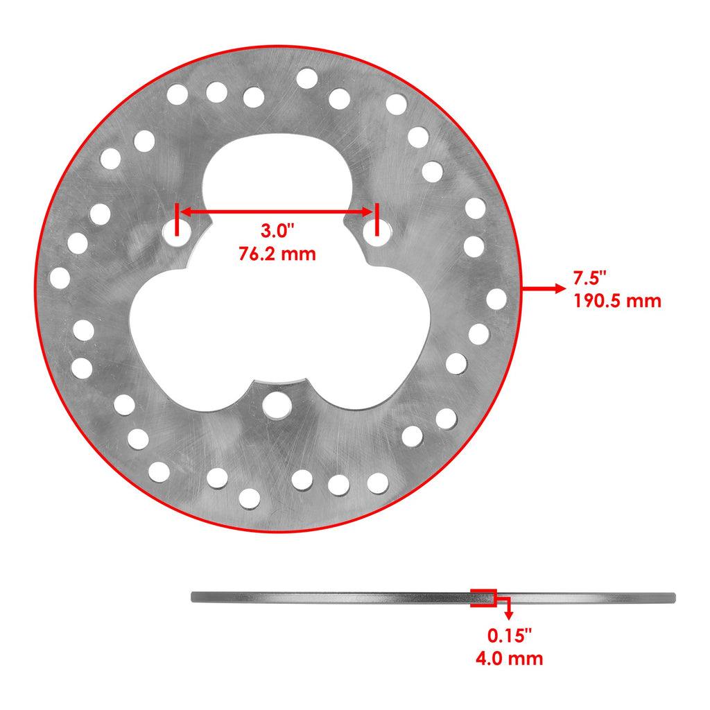 Front Rear Brake Disc Rotor Replacement for Honda TRX450R Sportrax 450 (2004–2005)
