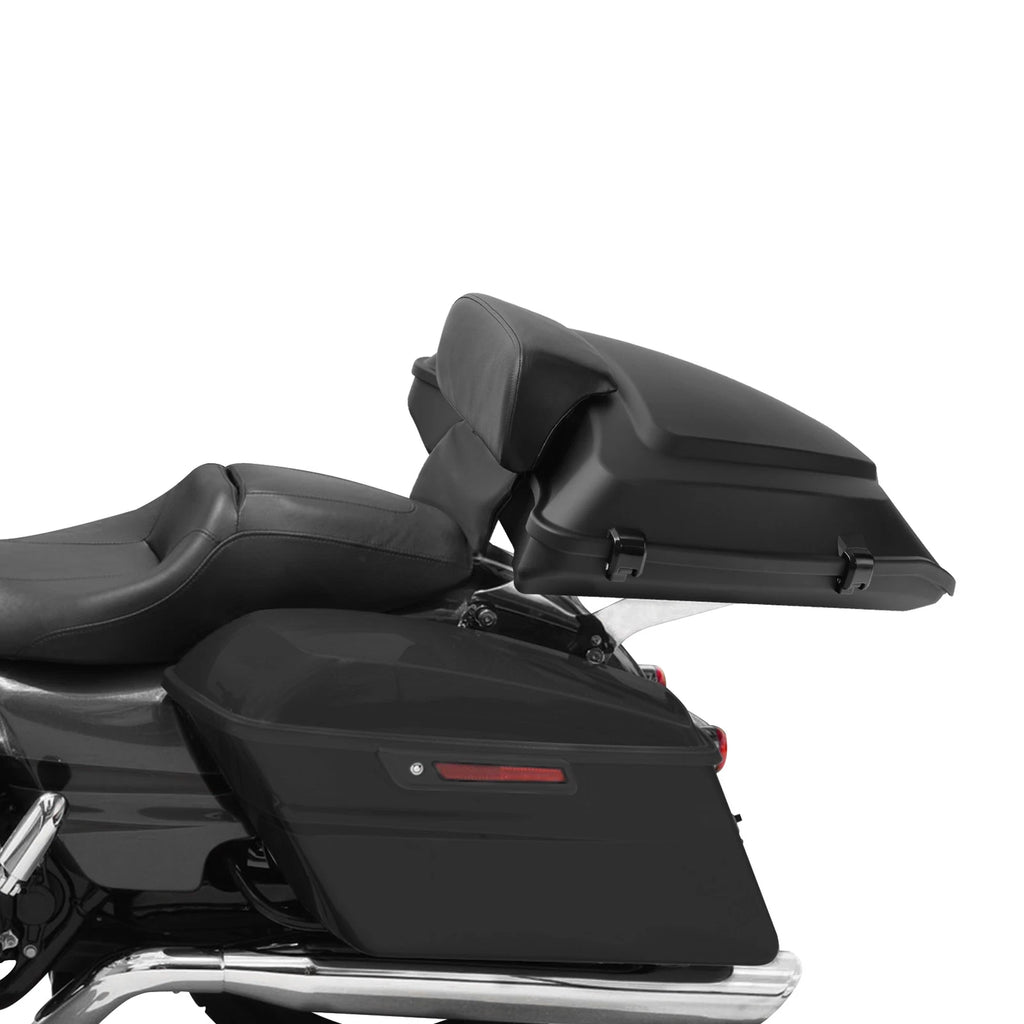 Matte Black Razor Trunk Backrest for Harley Touring (2014–2024)