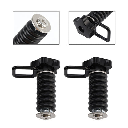 2X Tie Down Anchor with D-Ring 1" Black for Polaris RZR 570 800 900 1000