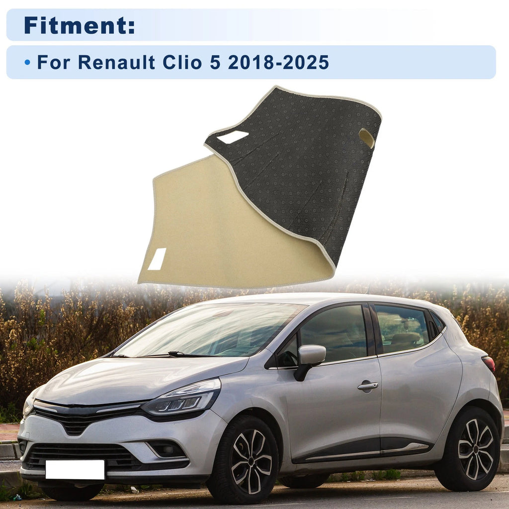 Dash Cover Set for Renault Clio 5 (2018–2025) Without HUD Polyester Beige