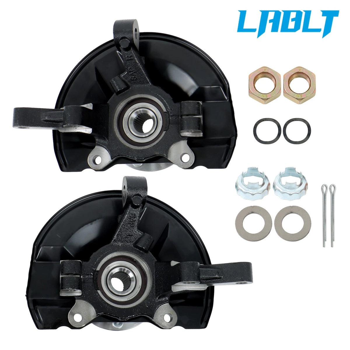 Front Left & Right Steering Knuckle & Wheel Hub Bearings for Jeep Compass, Dodge Caliber (2007–2017)