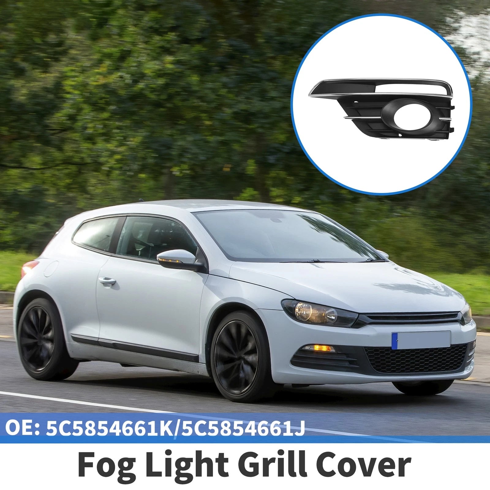 Front Left Fog Light Grill Replacement for Volkswagen Beetle (2016–2019)